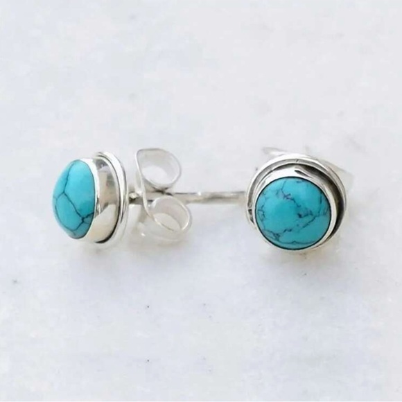 Jewelry - Turquoise and Silver Stud Earrings